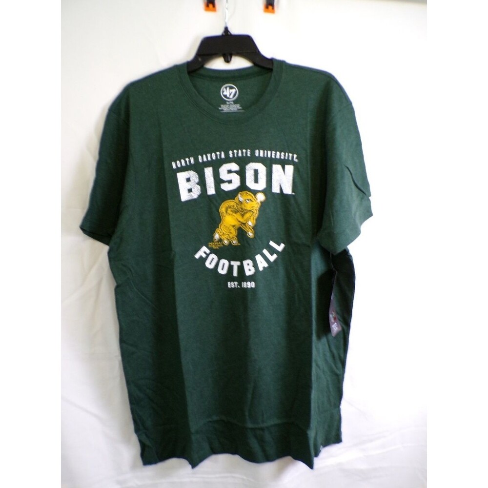 47 Men's North Dakota State University Bison Football T Shirt XL Green